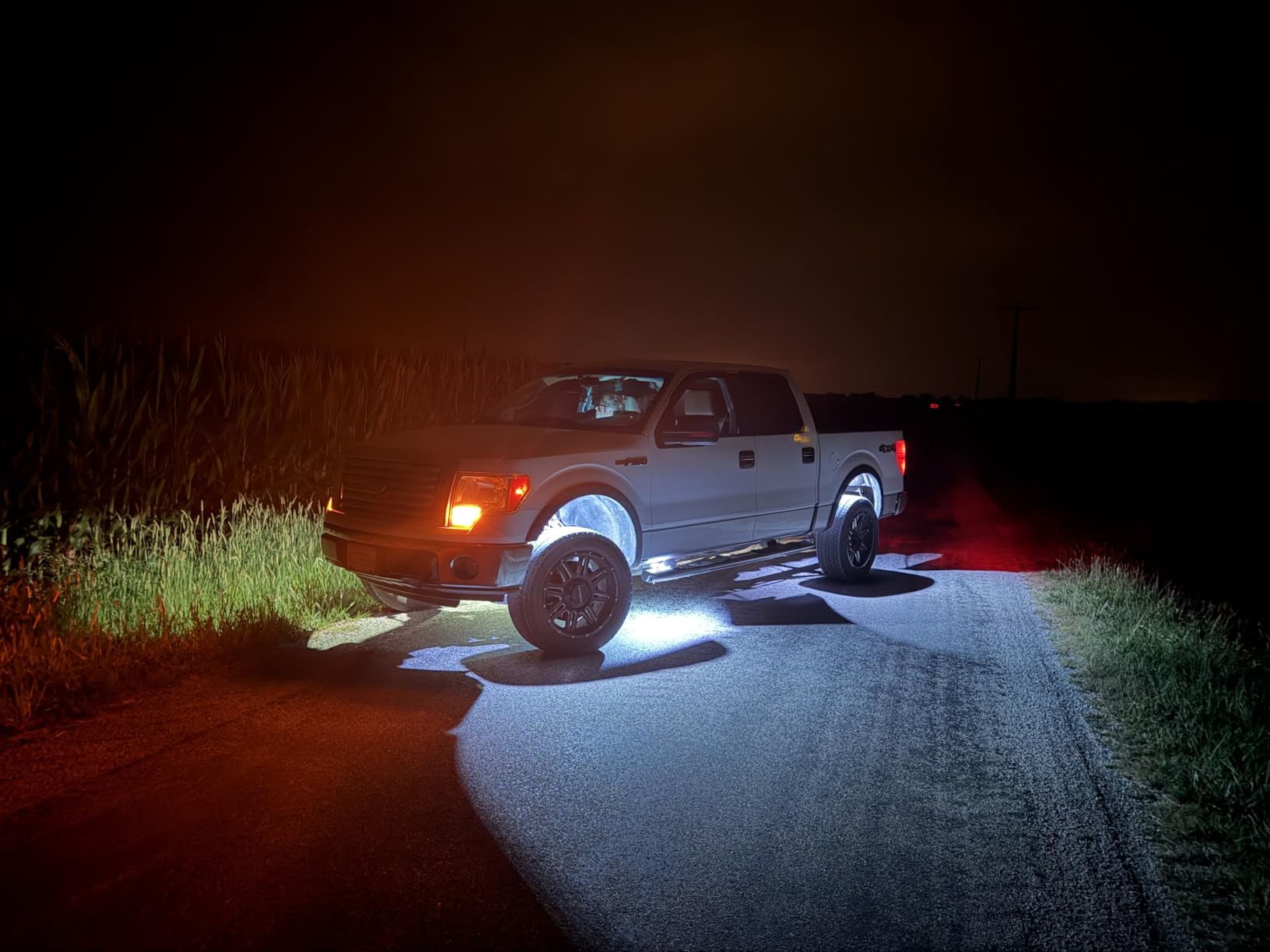RGB LED Rock Lights Kit, 8 Pods Rock Light for Jeeps Truck Golf Cart ATV UTV RZR SUV Offroad Pickup, Waterproof Multicolor Underglow Kit with APP Remote Control Music Neon Vehicle Underbody Light 12V customer photo 1