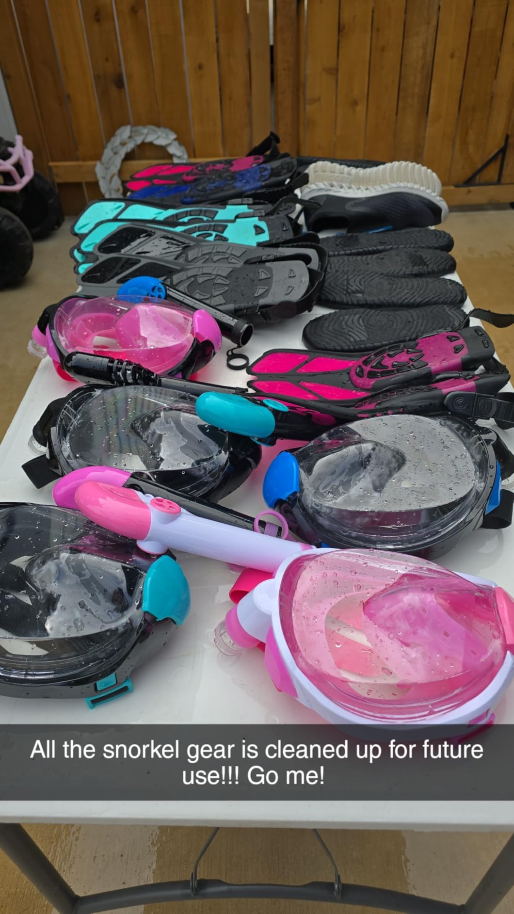 Viginsul Snorkeling Gear for Adults Full Face Snorkel Mask Fins Snorkel Set customer photo 1
