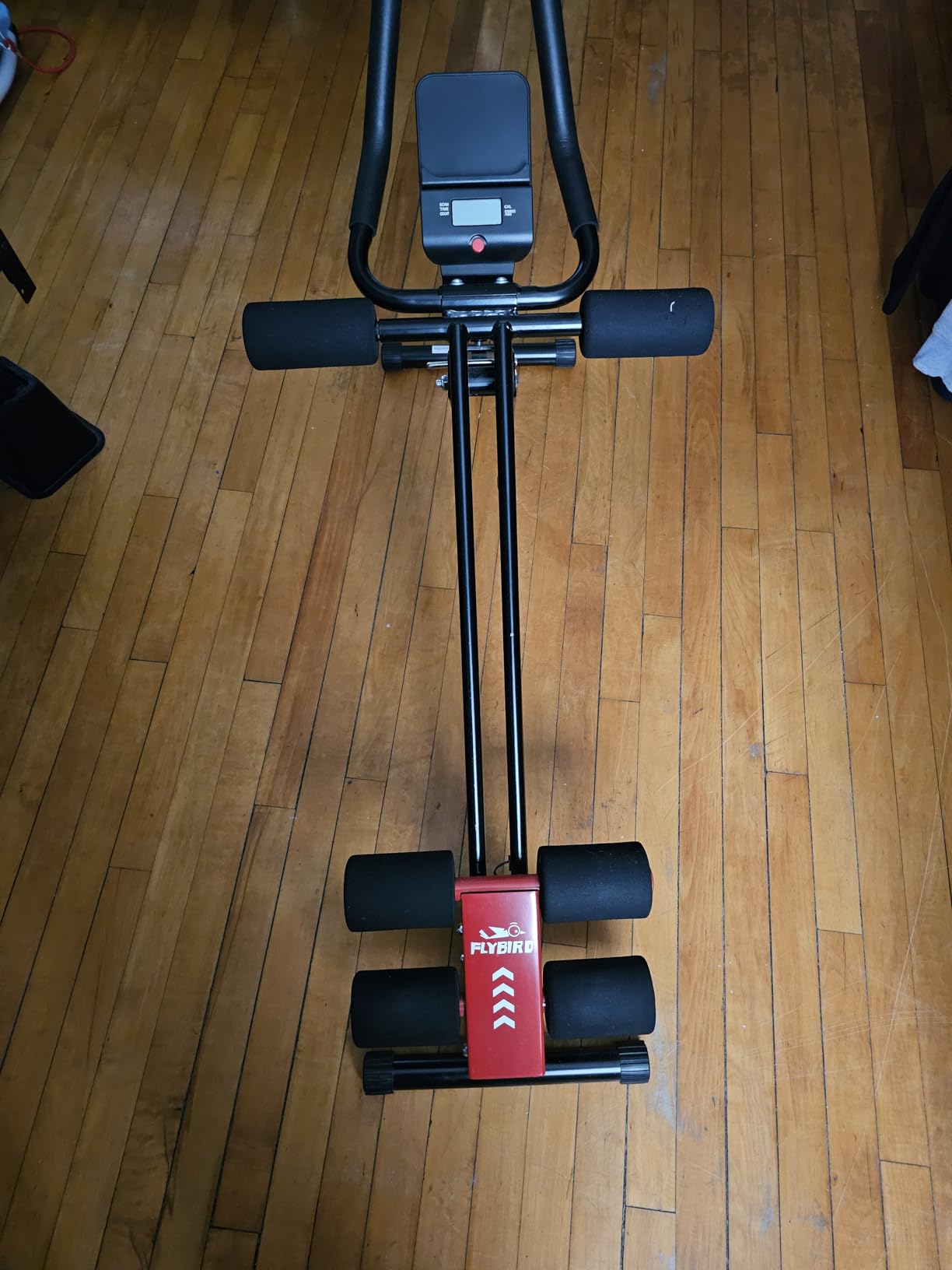 FLYBIRD AW1 Ab Workout Machine, Ab Crunch Machine Ab Workout Equipment Foldable for Home Gym, Bottom-Up Abdominal Trainer for Core Waist Workout and Body Shaping with Adjustable Heights and Angles, Red customer photo 1