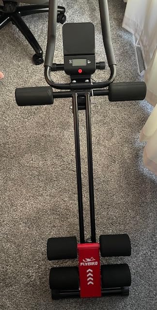 FLYBIRD AW1 Ab Workout Machine, Ab Crunch Machine Ab Workout Equipment Foldable for Home Gym, Bottom-Up Abdominal Trainer for Core Waist Workout and Body Shaping with Adjustable Heights and Angles, Red customer photo 2