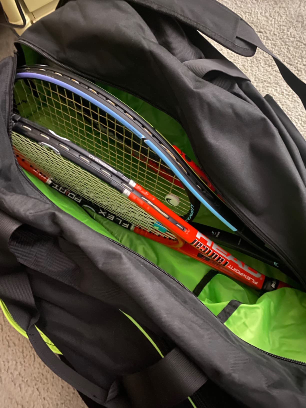 MATEIN Tennis Bag 6 Rackets, Large Racket Bag with Shoe Compartment, Cooler customer photo 2