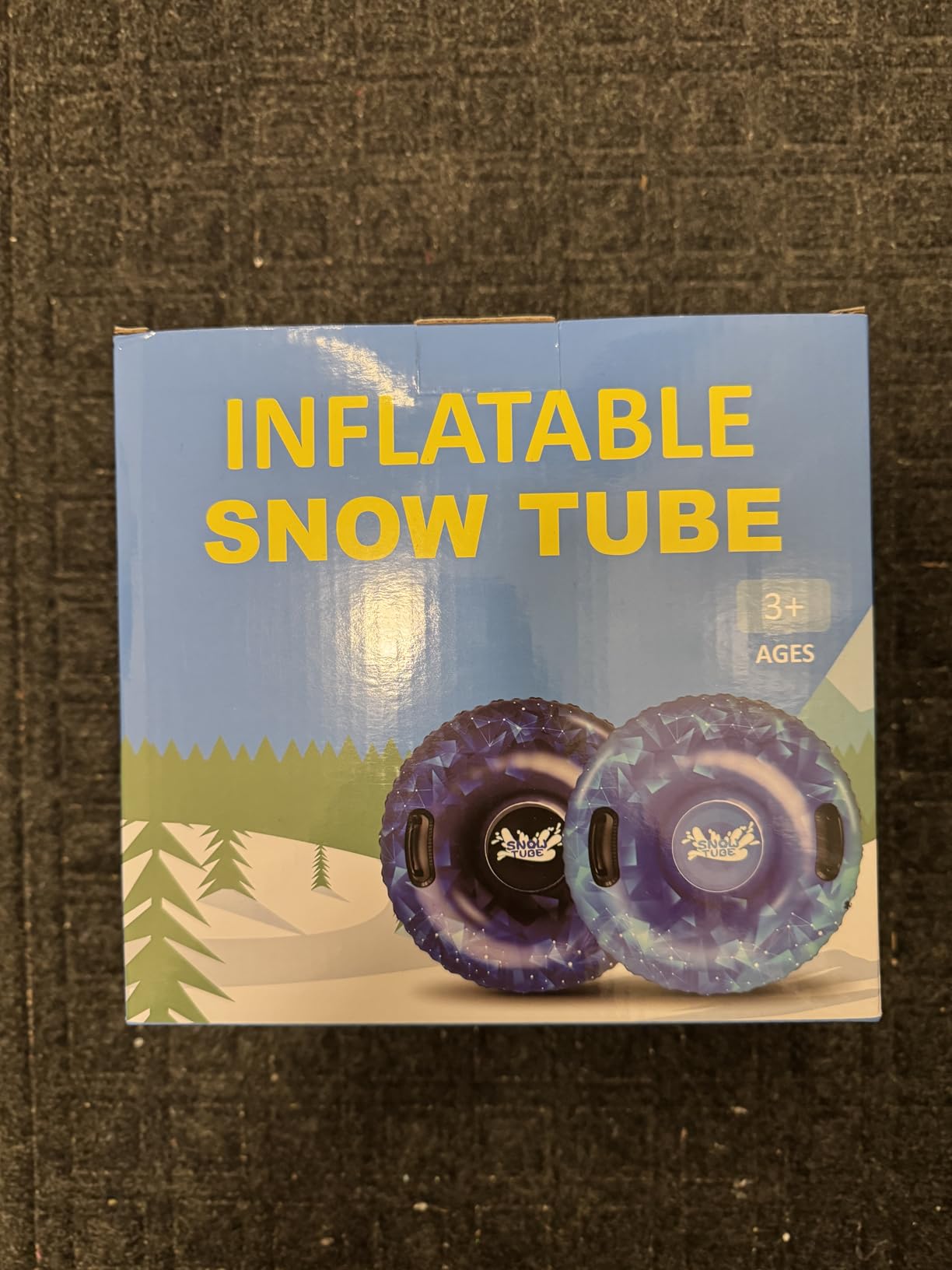 Snow Tube, WOLKEK 40 Inch 2Pack / 47 Inch 1Pack Snow Sled for Kids and Adult, Thickened Heavy Duty Hard Bottom Sleds for Snow with Handles, Winter Toys for Outdoor Sledding Snow Tube Sports customer photo 2