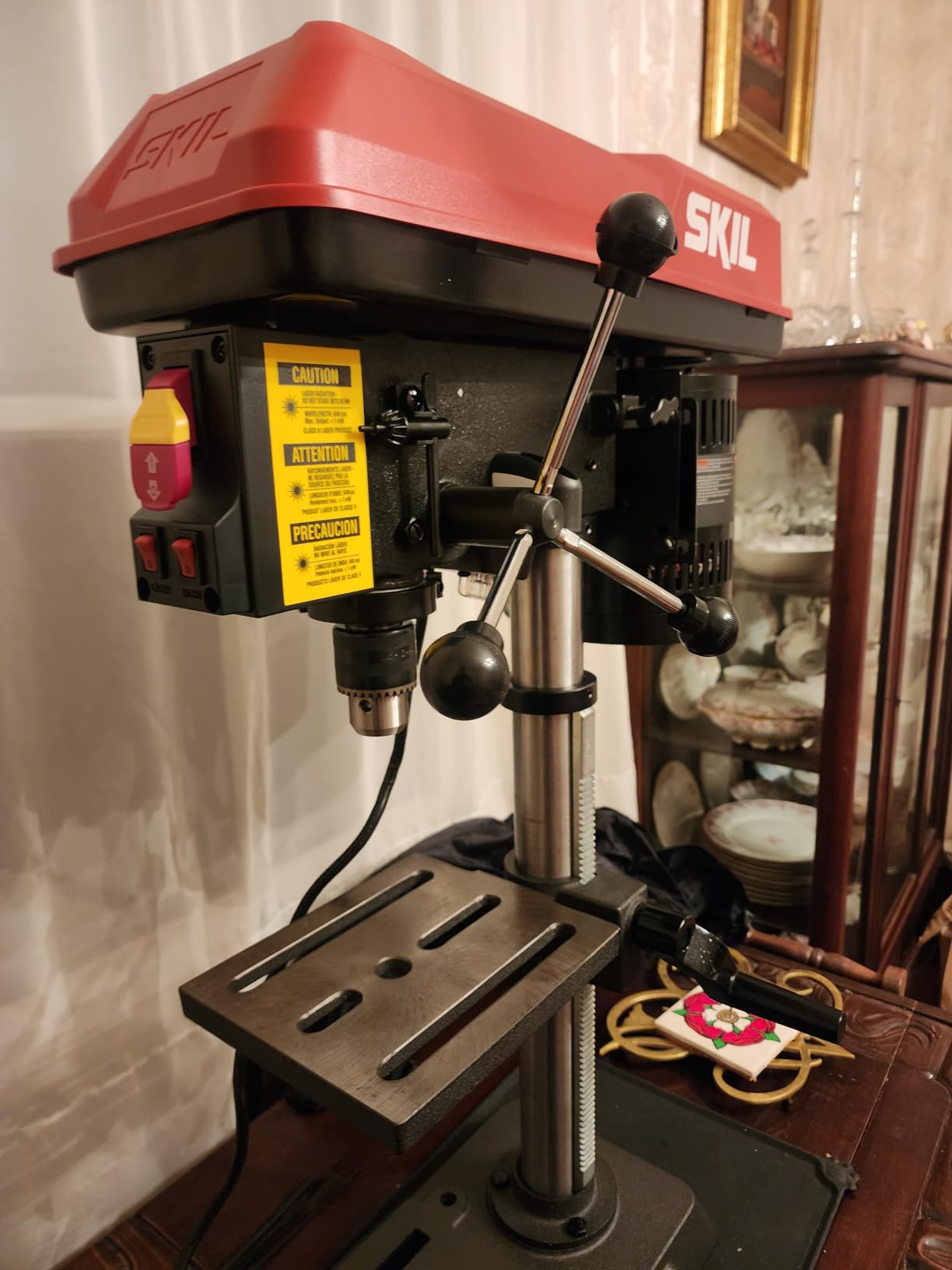 SKIL 6.2 Amp 10 In. 5-Speed Benchtop Drill Press with Laser Alignment & Work Light - DP9505-00 customer photo 1