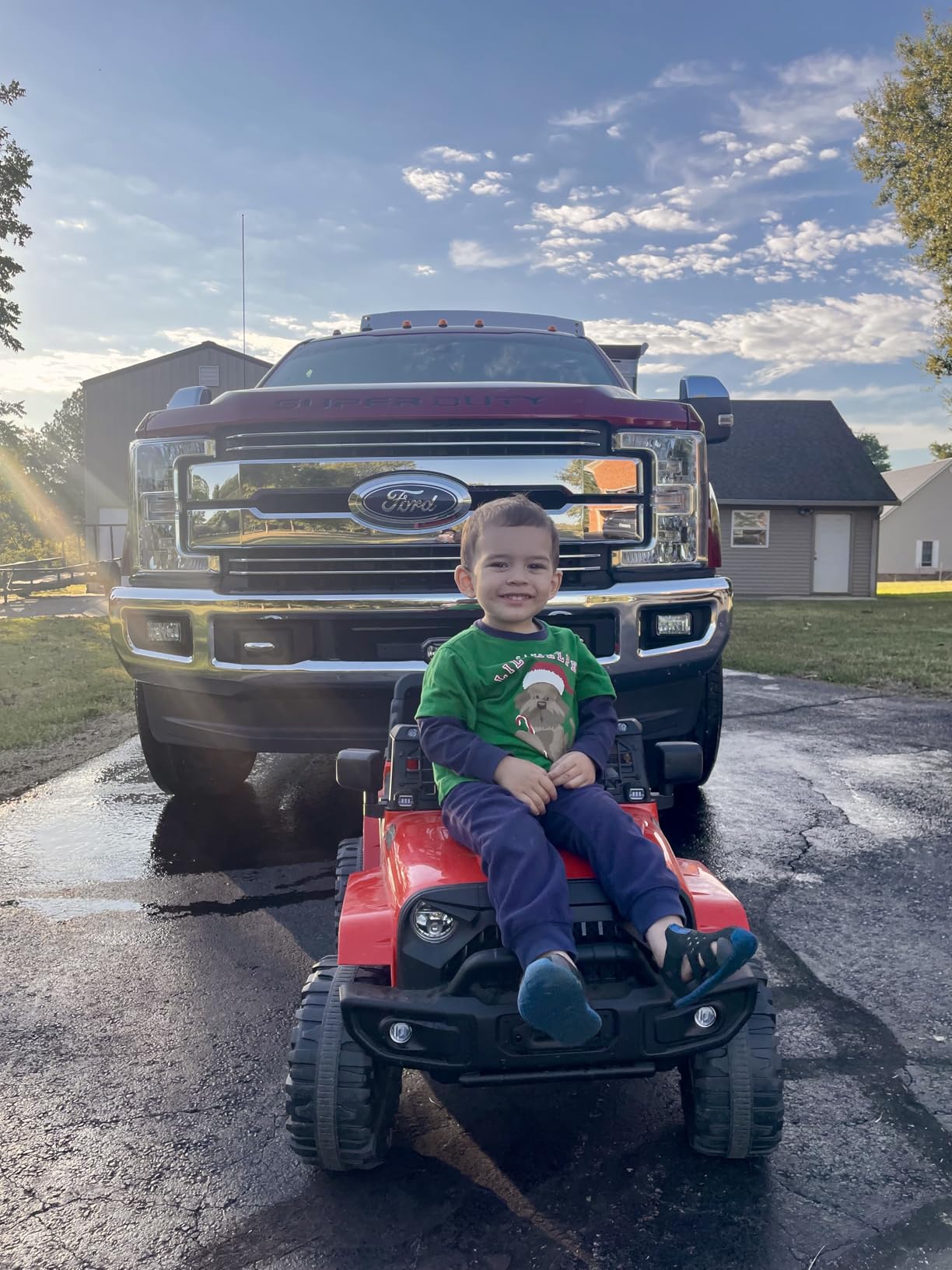 Hetoy 12V Ride on Toys with Parent Remote Control Toddler Electric Vehicle with Spring Suspension, LED Lights, Bluetooth, Music Player, 3 Speeds Ride on Car Truck for Kids Age 3-8 (White) customer photo 2