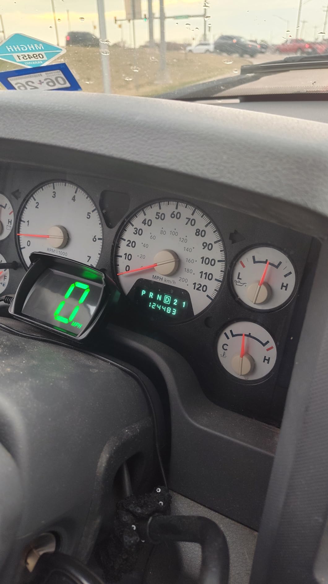 VJOYCAR New Speedometer HUD GPS Digital Speed Meter MPH Speedo Head Up Display for Cars Trucks, USB Cable Plug & Play (G20-Only Green) customer photo 1