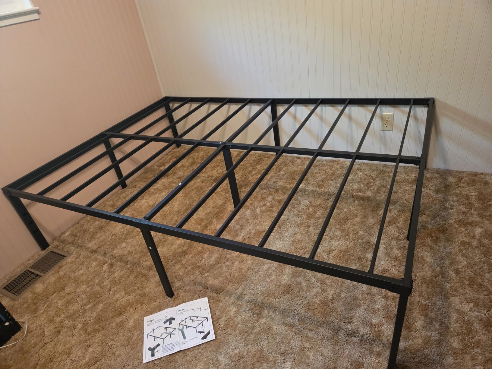 Hafenpo 18 Inch King Bed Frame, Under Bed Storage, Black customer photo 1