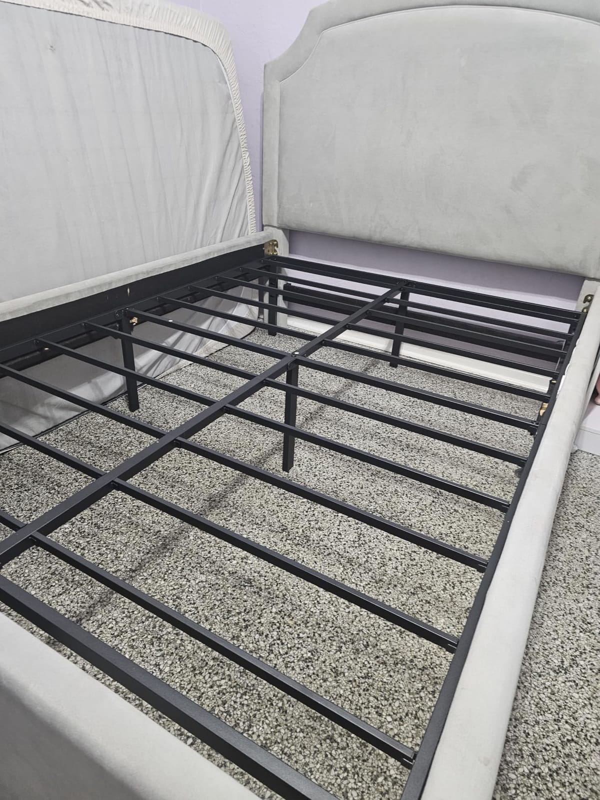Hafenpo 18 Inch King Bed Frame, Under Bed Storage, Black customer photo 2