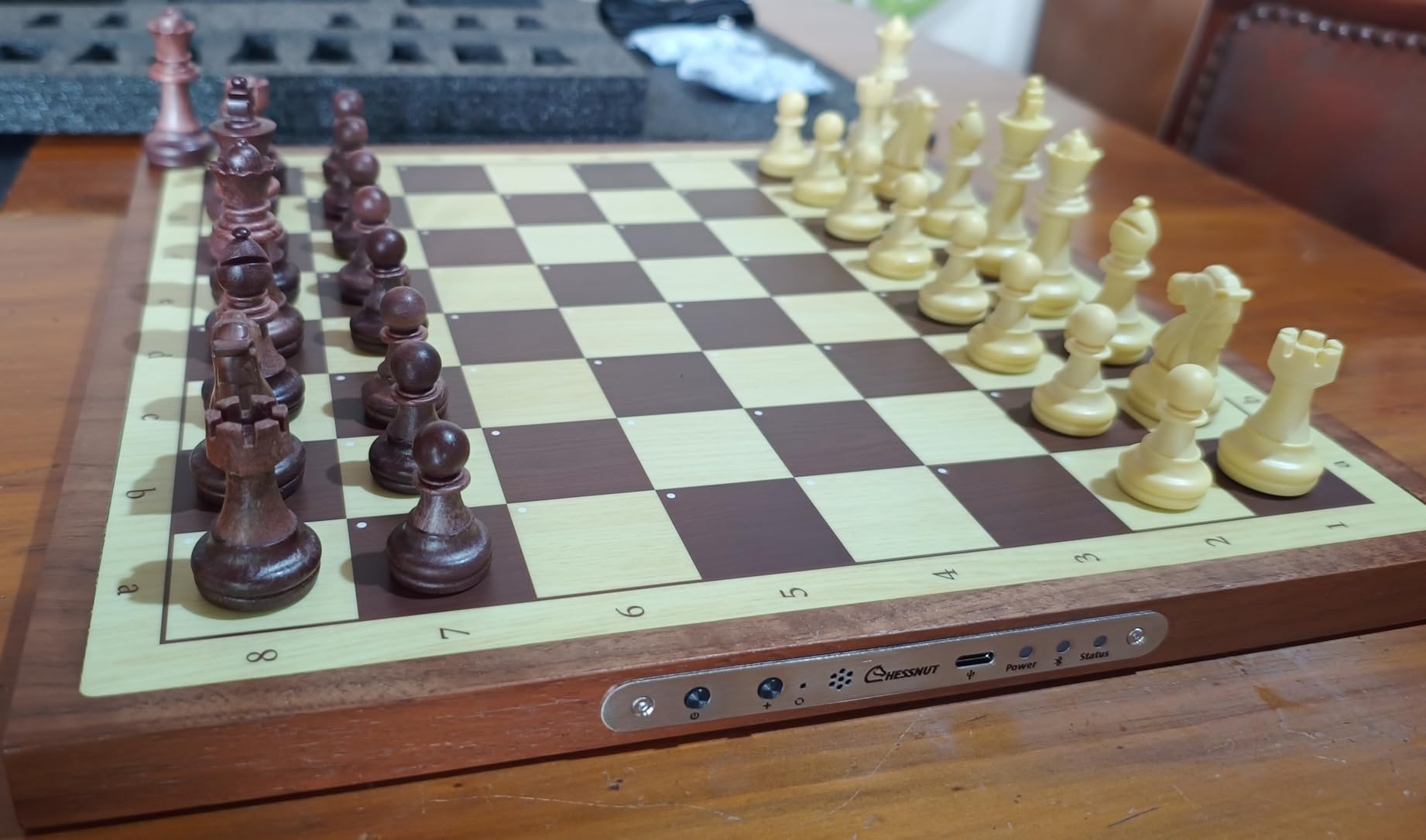 Chessnut Air Electronic Chess Board with AI — Handcrafted Wooden Board, LED Indicators, Adaptive Difficulty, Full Piece Recognition — Play Online on Major Chess Platforms customer photo 2