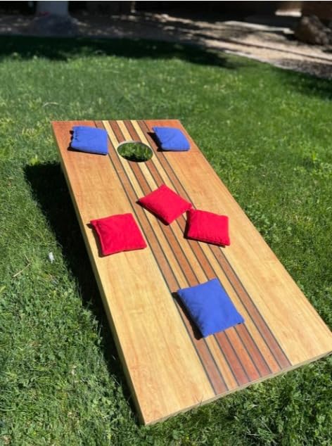 Tailgating Pros Cornhole Boards 4x2 Official Regulation Size – Wooden Design Cornhole Game Set with 8 Bean Bags, Carrying Case & Tote – Outdoor Tailgate Yard Game customer photo 1