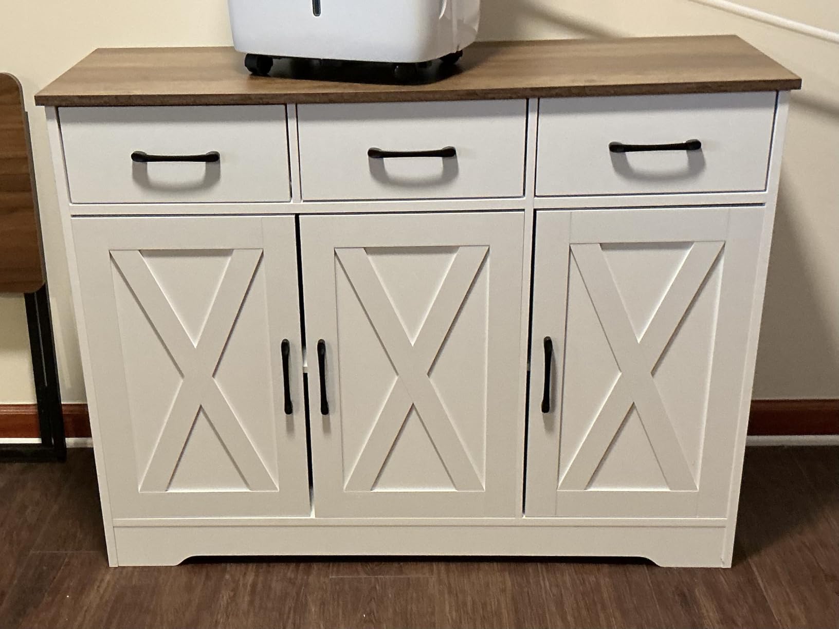 HOSTACK Kitchen Buffet Cabinet with Storage, Sideboard Coffee Bar, White customer photo 1