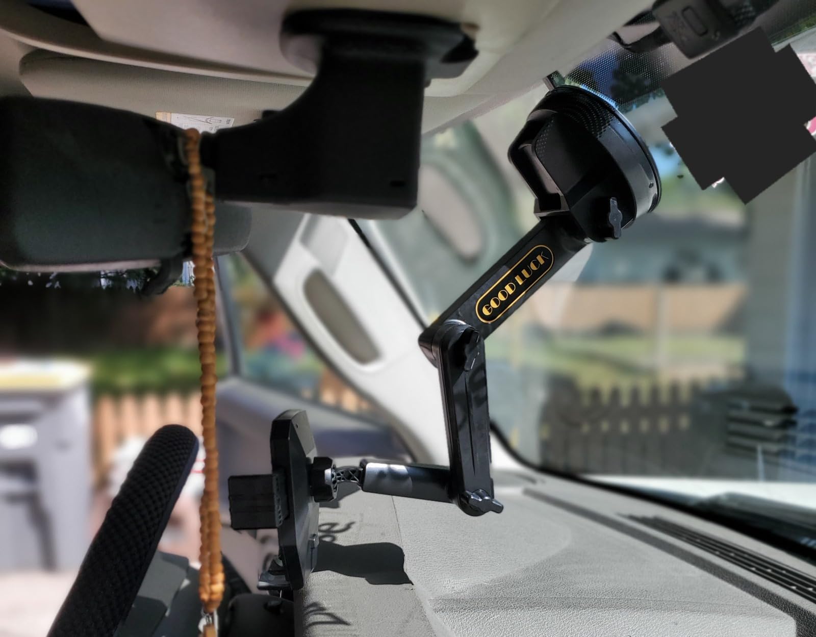 WUITIN Truck Phone Holder Mount,Car Phone Holder,Dashboard Windshield Phone Holder 16.9 inch Long Arm,Super Suction Cup Compatible with Pickup Truck,Commercial Truck and All Phone customer photo 2