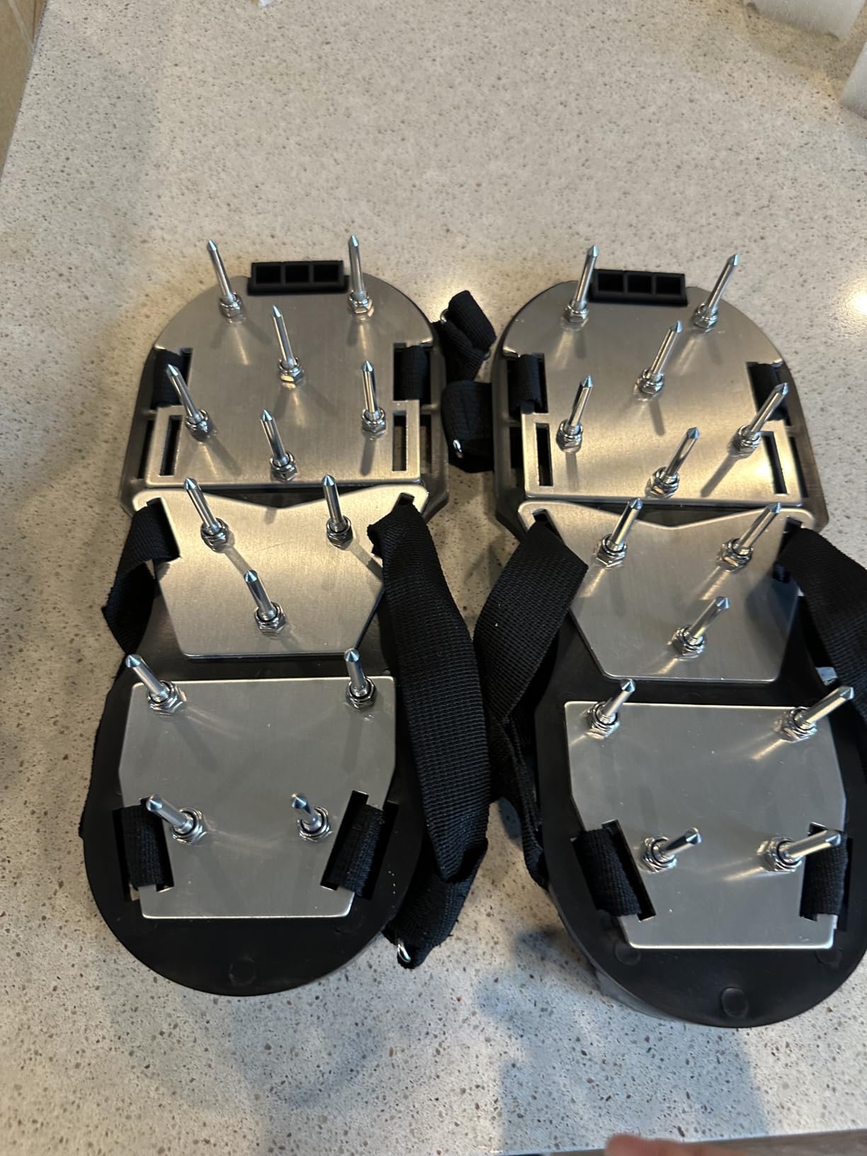 Lawn Aerator Shoes for Grass - Pre-Assembled Grass Aerator Shoes for Lawn - Soil Yard Aerator Tool for Aerating Patio Garden, Black customer photo 2