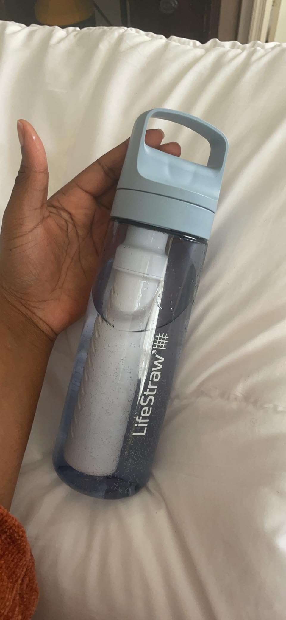 LifeStraw Go Series – BPA-Free Water Filter Bottle for Travel and Everyday Use Removes Bacteria, Parasites and Microplastics, Improves Taste, 1L Aegean Sea customer photo 2
