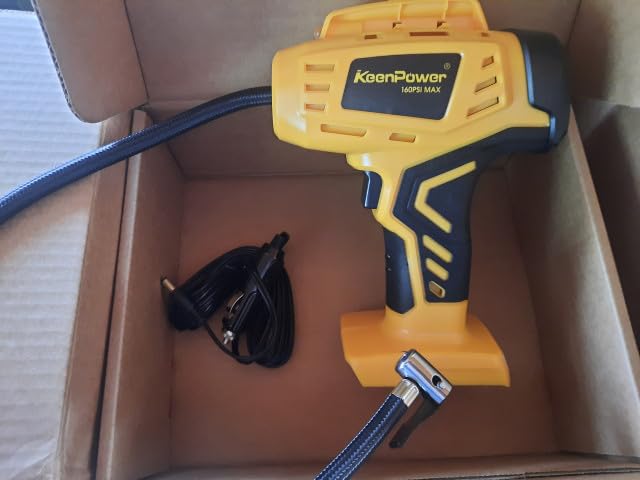 KeenPower Tire Inflator Portable Air Compressor 21V Battery Powered 160PSI customer photo 2