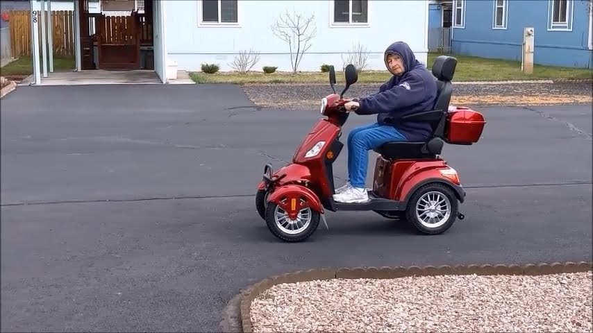 Mobility Scooters for Seniors & Adults 500lbs Capacity - 800W All Terrain Electric Powered Mobility Cart - Heavy Duty Mobility Scooter for Elderly w/Charger Remote Keys (Blue) customer photo 1