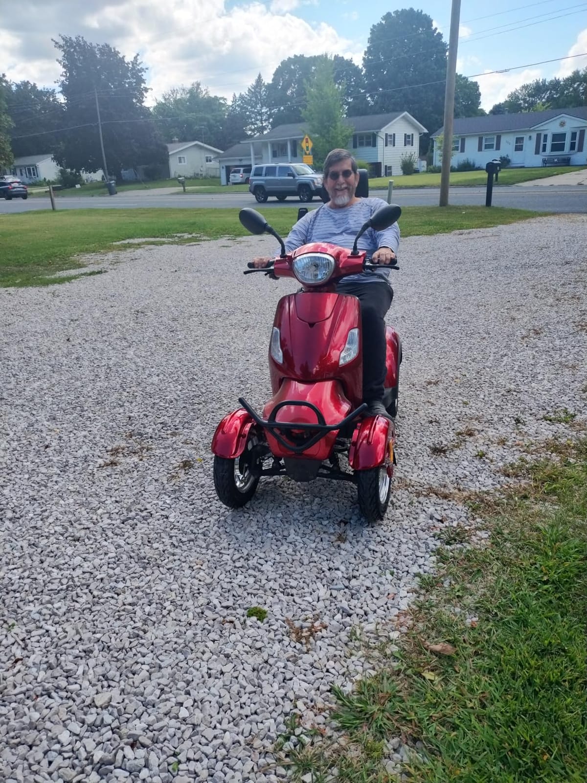 Mobility Scooters for Seniors & Adults 500lbs Capacity - 800W All Terrain Electric Powered Mobility Cart - Heavy Duty Mobility Scooter for Elderly w/Charger Remote Keys (Blue) customer photo 2