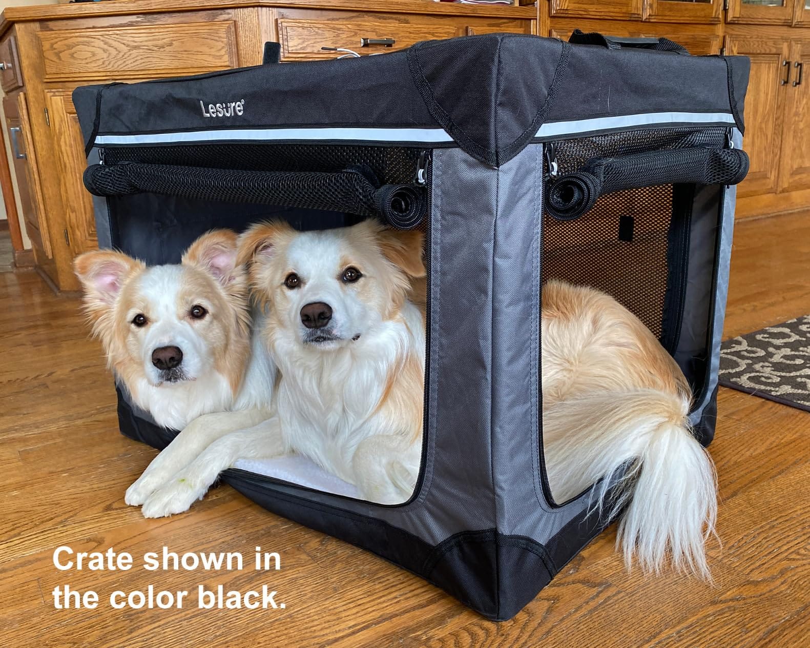 Lesure Today Show Soft Collapsible Dog Crates for Large Dogs, 36in Black customer photo 2