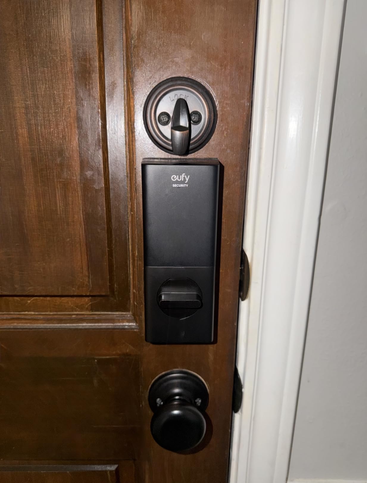 eufy Security Smart Lock C220, Fingerprint Keyless Entry Door Lock | Built-in Wi-Fi, App Remote Control, Up to 8-Month Battery, Front Door Smart Lock Deadbolt, IP53 Waterproof, BHMA Grade 3 customer photo 2