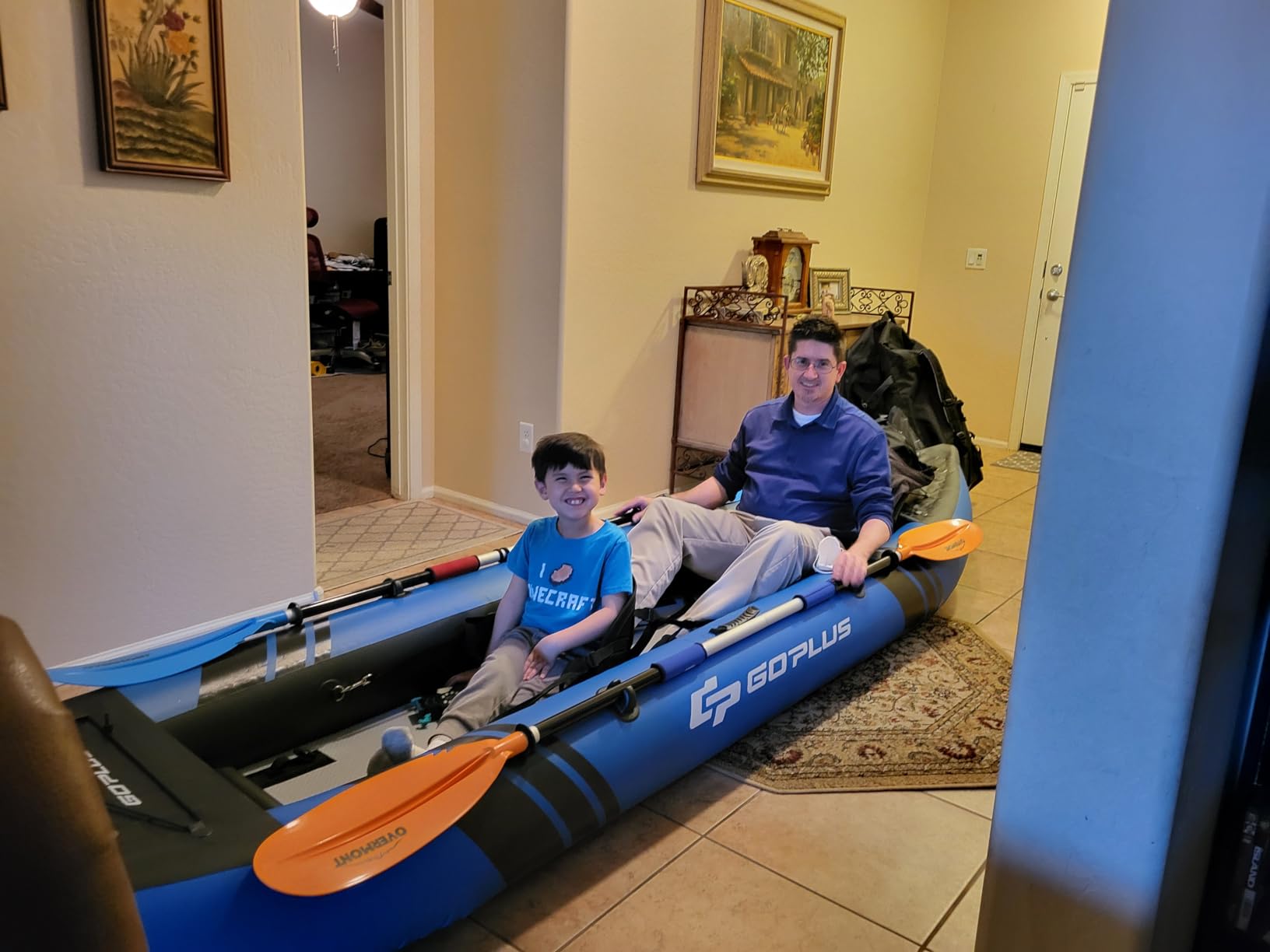 Goplus Tandem Inflatable Kayak, 12.5FT 2-Person Kayak Set for Adults customer photo 2