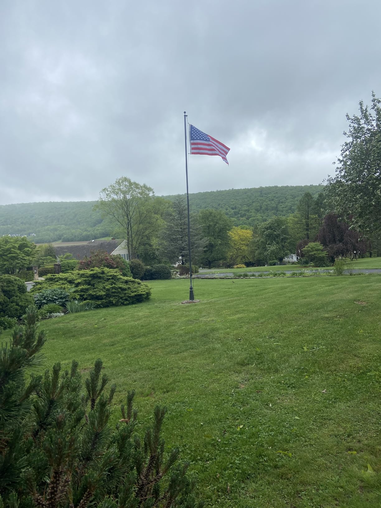 Heavy Duty 25 FT Flag Pole 100MPH Wind Test for Outside House customer photo 1