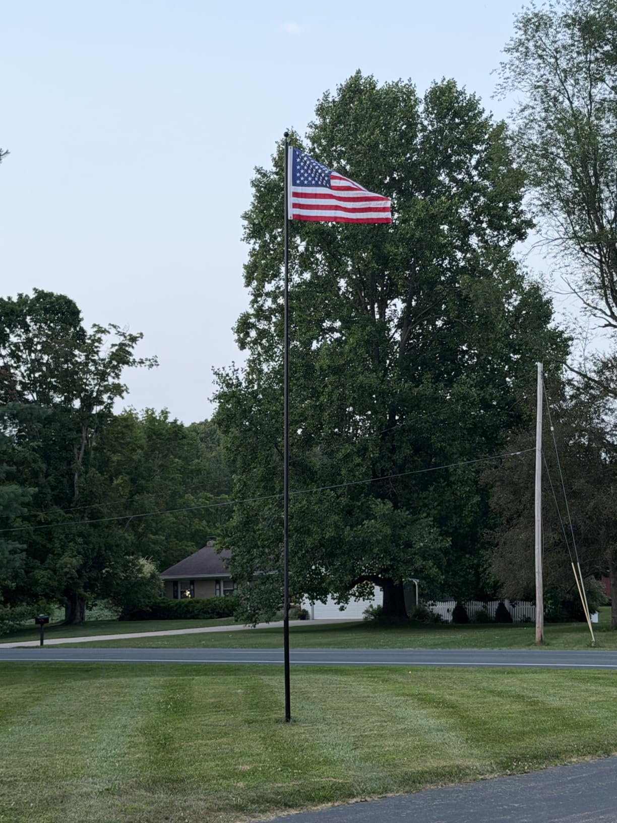 Heavy Duty 25 FT Flag Pole 100MPH Wind Test for Outside House customer photo 2