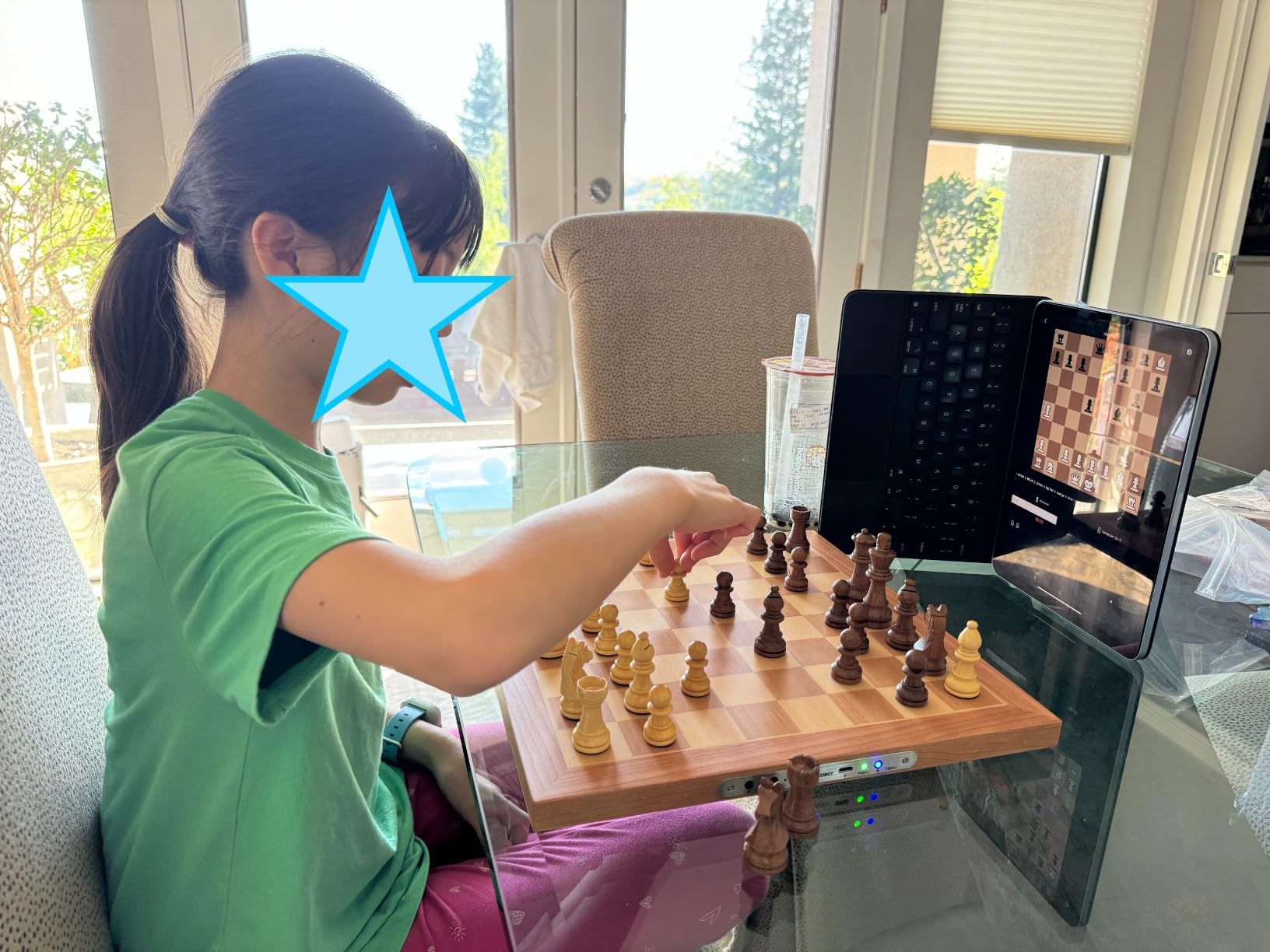 Chessnut Air+ Electronic Chess Set — Full Wooden Pieces, WiFi & Bluetooth, AI Chess Computer, LED Indicators — Smart Chessboard for Online Play customer photo 1