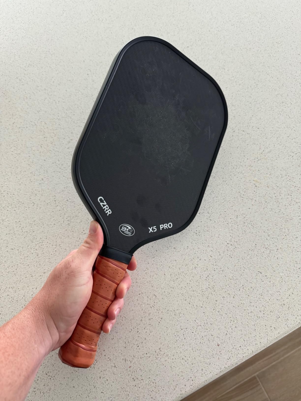 Pickleball Paddle, USA Pickleball Approved, 3K Raw Carbon Fiber Surface (CFS) High Grit & Spin, with 16MM Polypropylene Honeycomb Core, Ideal for Novice and Professional Players customer photo 1