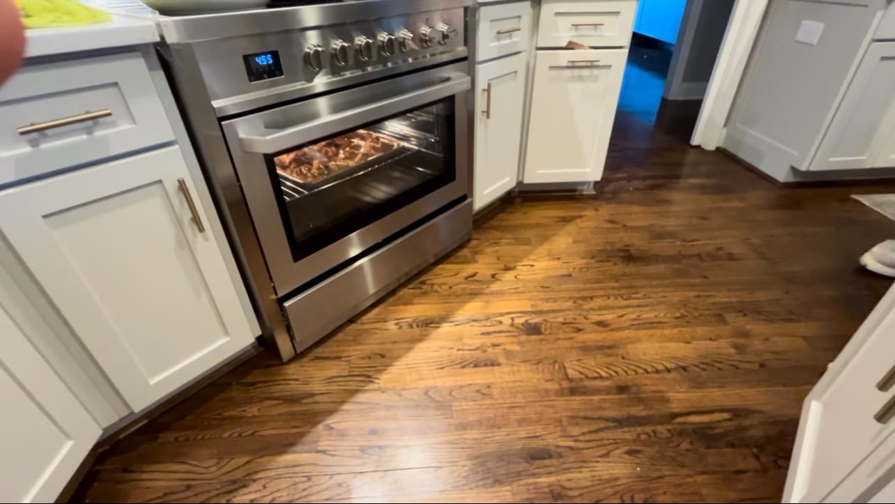 Rangaire RRE303TS Electric Range Oven with Timer and AirFry Infrared Stove Burners, True Convection, Easy Reach Racks, 30