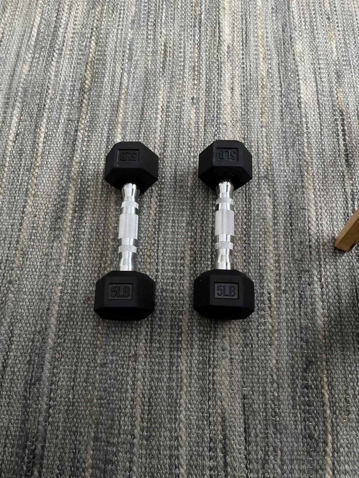 HANDBODE Hex Dumbbell Set of 2, Rubber Encased Fixed Dumbbells, 2.5-65 lb customer photo 2