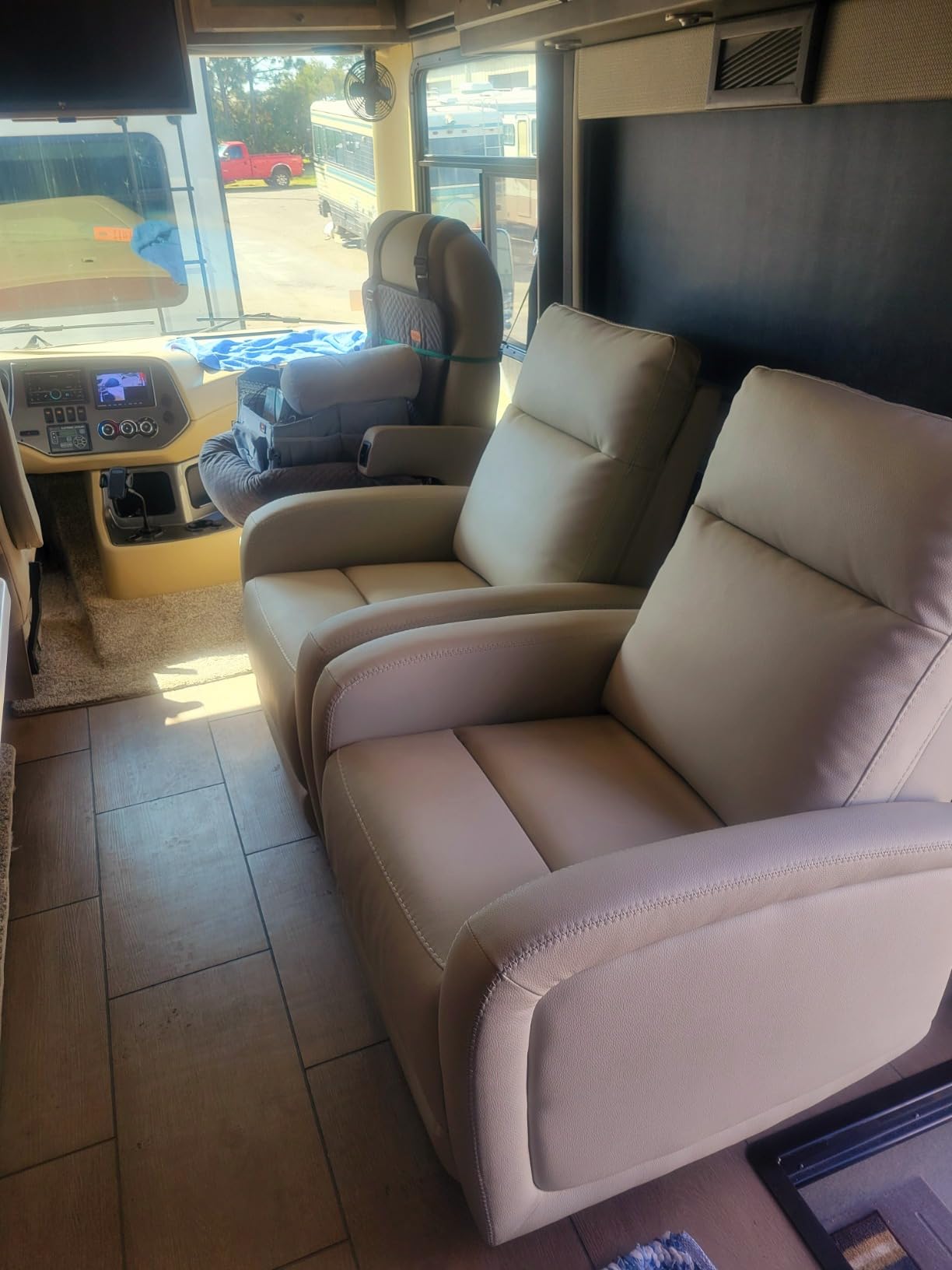Watson & Whitely Zero Wall Recliners with Power Headrest, Faux Leather Grey customer photo 1
