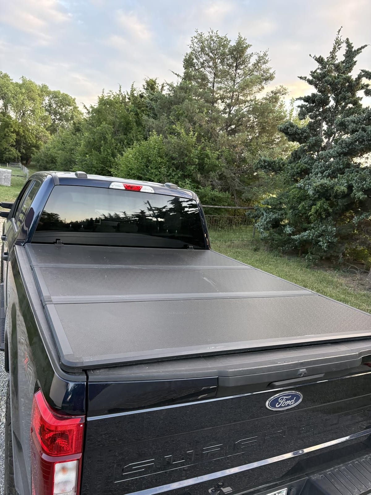 Hard Folding Truck Bed Tonneau Cover Compatiable with Ford Super Duty 6.8 FT Standard Box, 1999-2026 F250 F350 F-250 F-350, Tri Fold Style customer photo 1