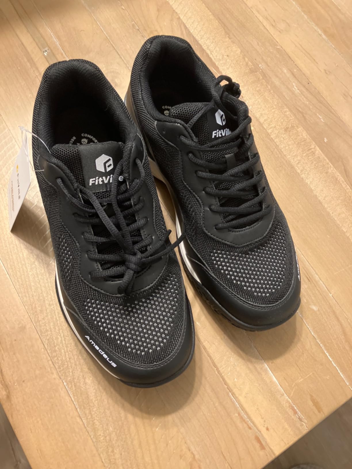 FitVille Wide Pickleball Shoes for Men Tennis Shoes Sneakers for All Court Racquetball Athletic Shoes for Racquet Sport | Arch Support & Wide Toe Box customer photo 2