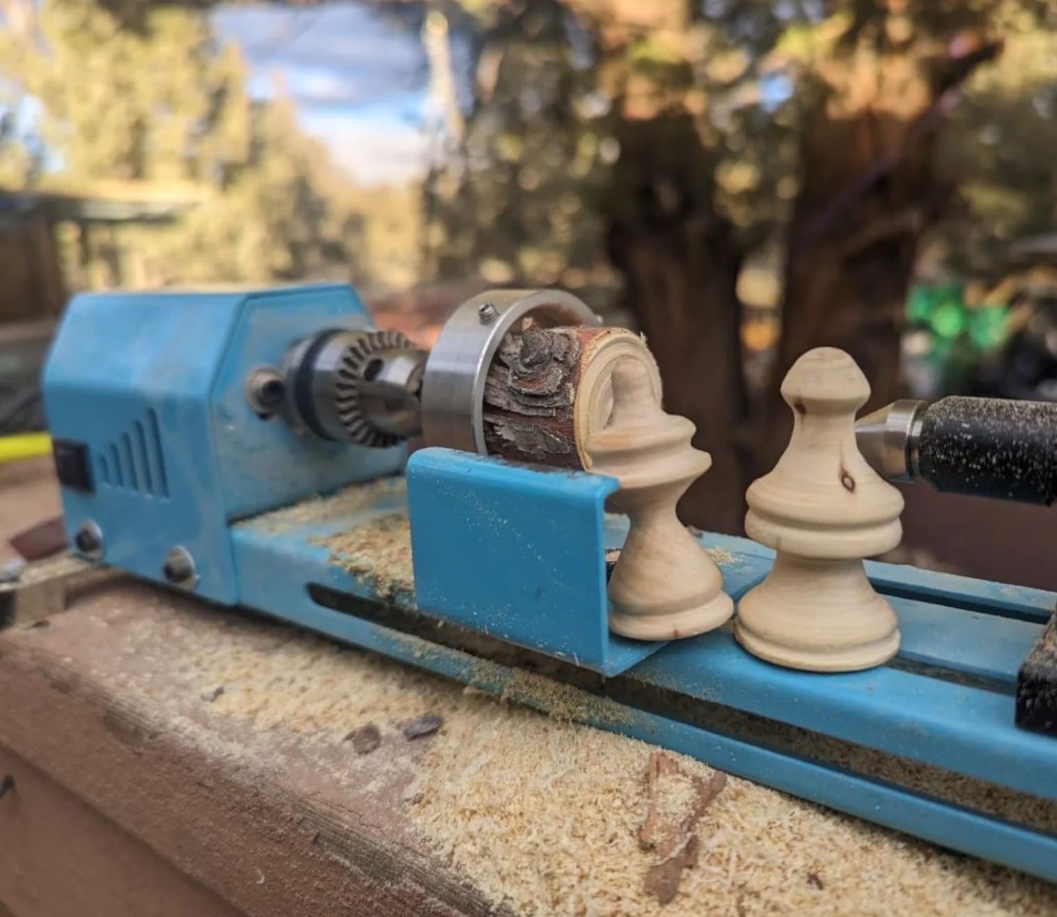 Mini Wood Lathe Machine Multi-Purpose Upgraded And Lengthened Processing Diameter 11inch Support Turning Cutting Sanding Polishing Wood, Professional Customized Tool Accessories customer photo 1