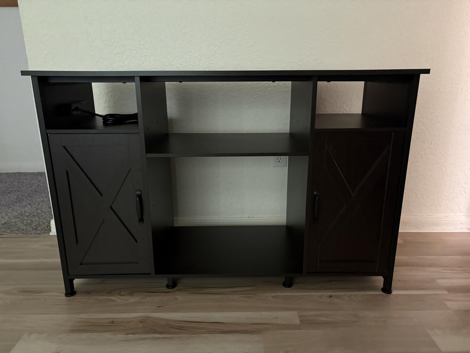 55-90 Gallon Fish Tank Stand with Power Outlets, Aquarium Stand with Cabinet, Heavy Duty Reptile Tank Turtle Terrariums Table for Fish Tank Accessories Storage, 49.2