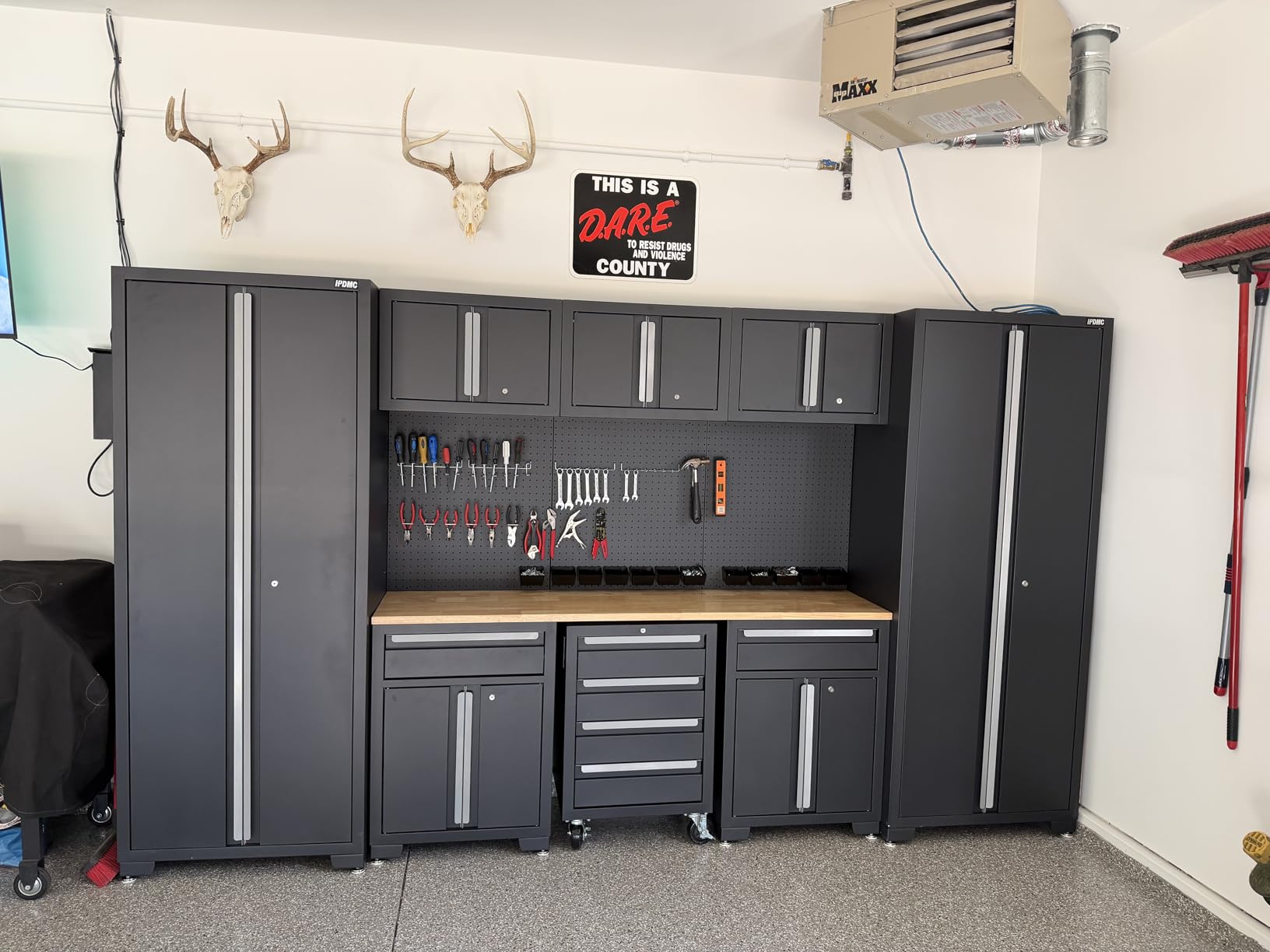 Garage Storage Cabinet System 9-Pcs Workshop Set, Black customer photo 2