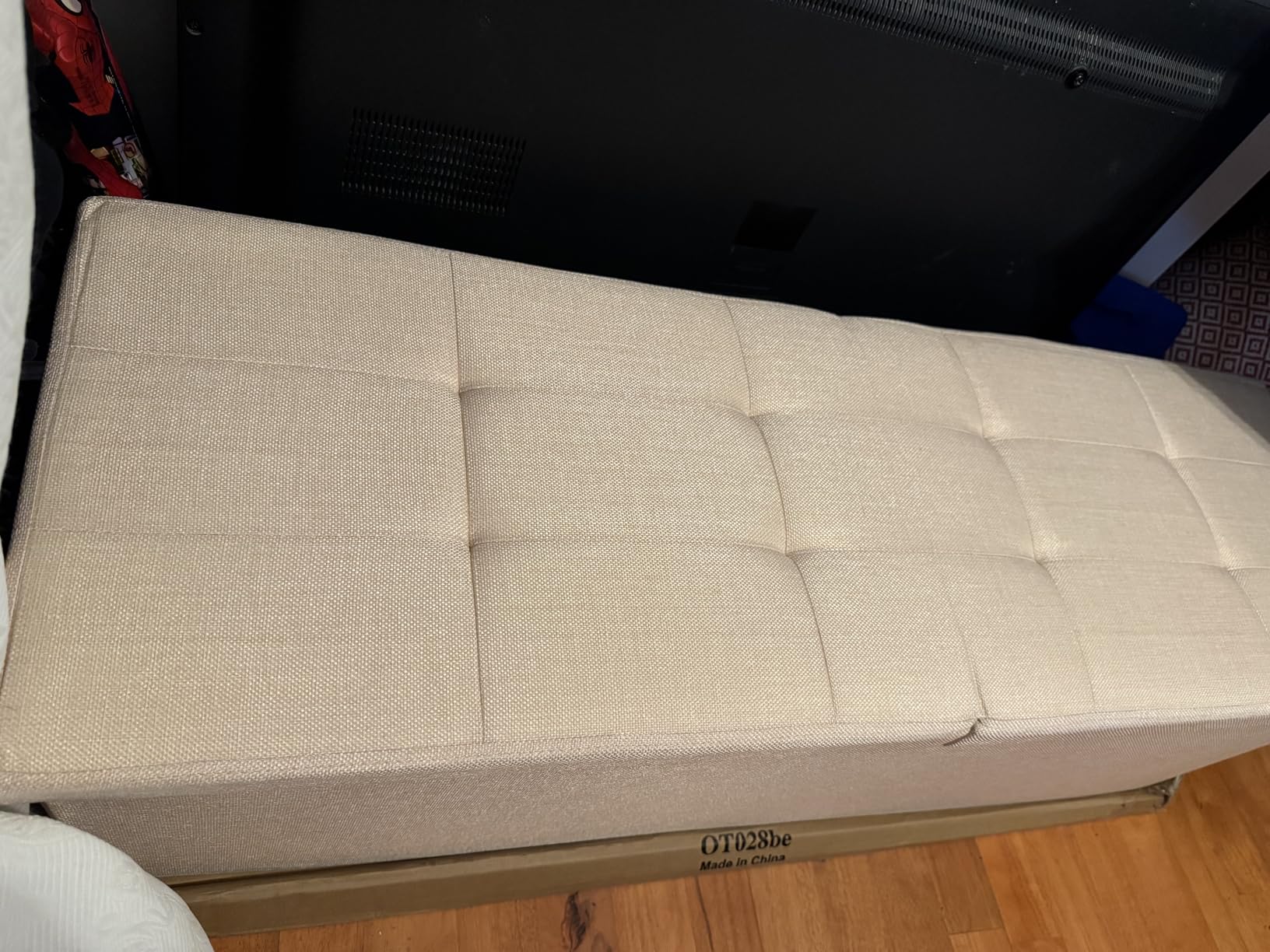 Storage Ottoman Bench Foldable Footrest Foot Stool, 30