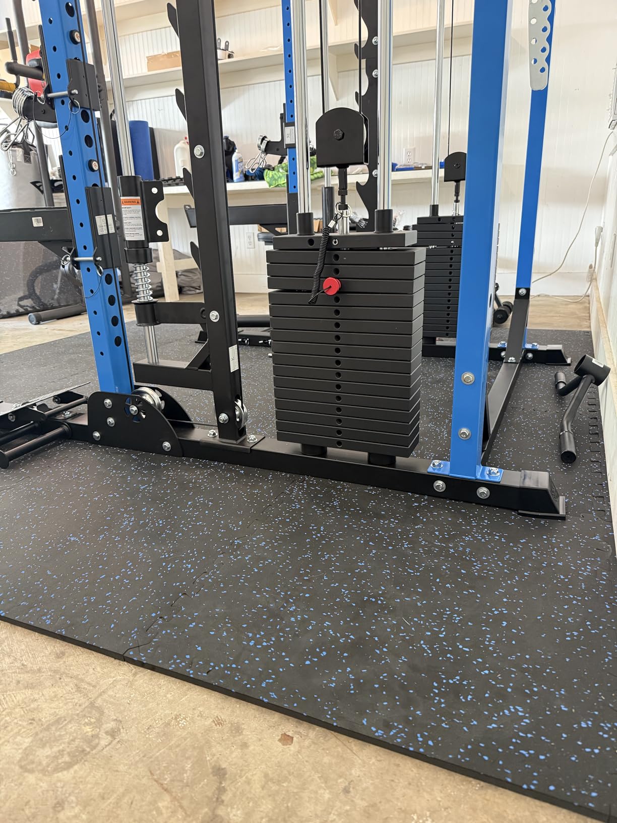 SUPERJARE 0.56'' Thick 96 Sq Ft Rubber Top Gym Flooring for Home Gym customer photo 1