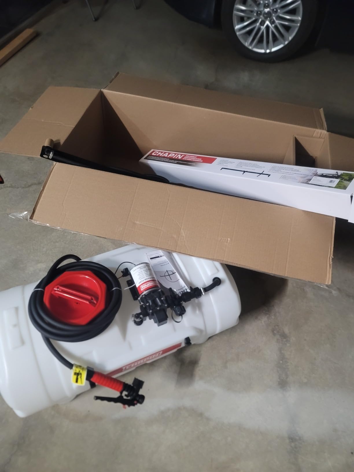 CHAPIN 25-Gallon Tow-Behind ATV Sprayer with 2-Nozzle Boom | Triple filtration helps prevent clogs with herbicides, fertilizers and pesticides customer photo 2