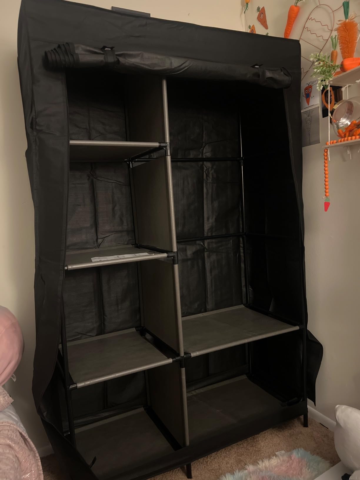 Calmootey Portable Closet Organizer, Space-Saving Storage System for Home customer photo 2