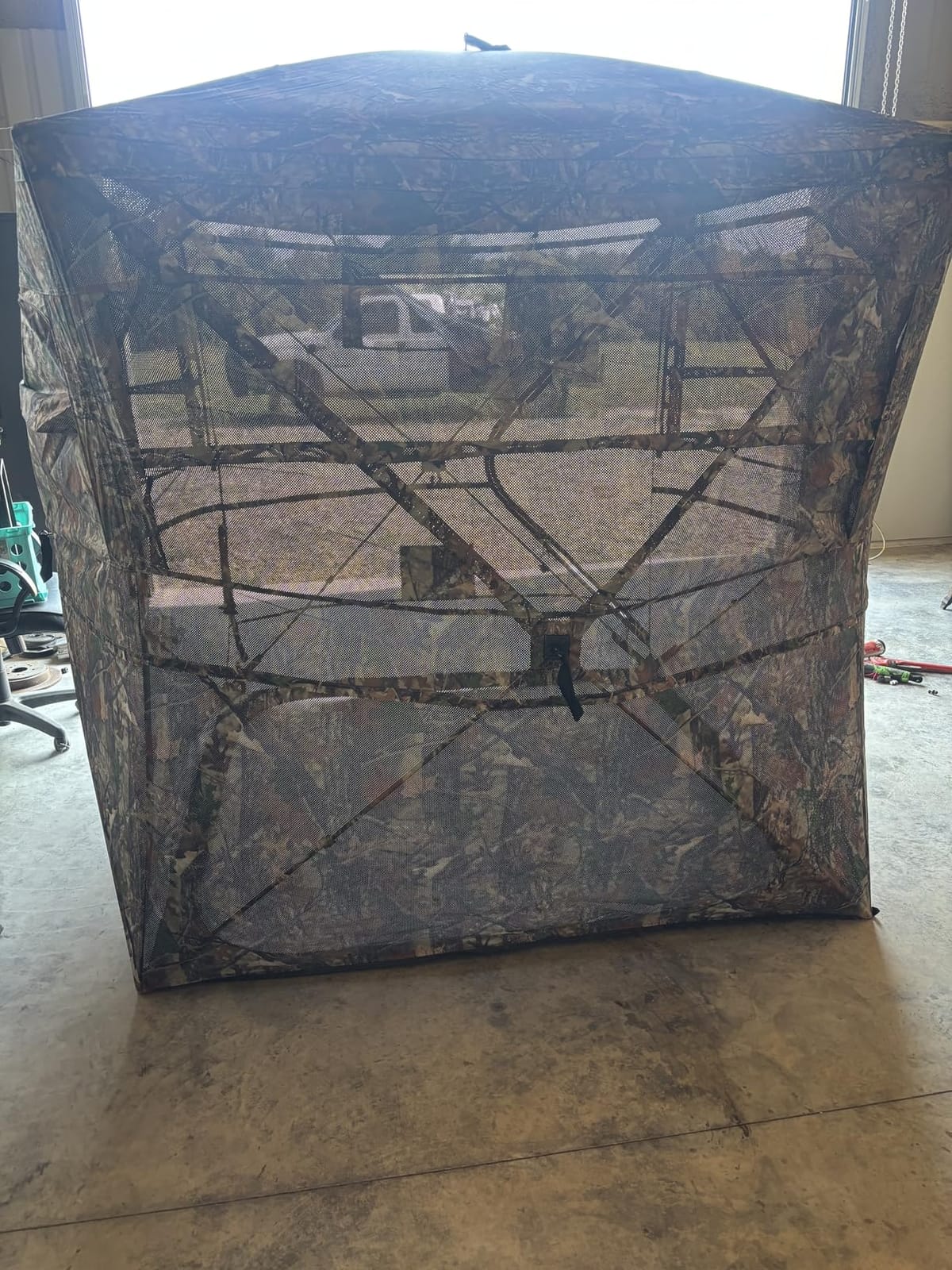 FUNHORUN Hunting Blind with Floor Mat, 360 See Through Ground Blind, Pop Up customer photo 1