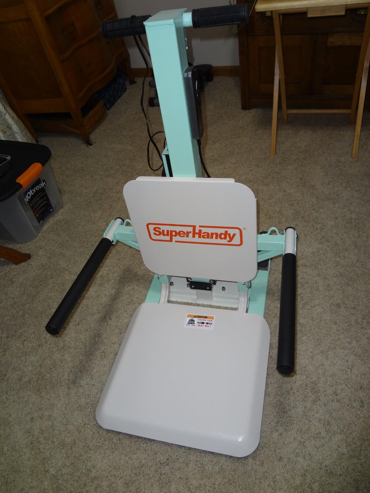 SuperHandy Electric Floor Lift for Elderly, 400 lb Capacity | Portable patient lift helps raise users from floor to standing; supports home care, fall recovery and caregiver use customer photo 1