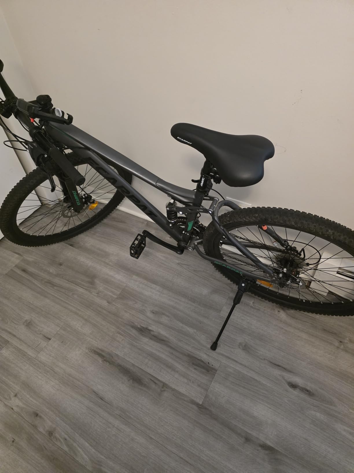 Ecarpat 24/26 Inch Wheel Mountain Bike, 21 Speed MTB Bike with Full Suspension, Steel Frame and Dual Disc Brakes, Adult Mens Outdoor Cycling Mountain Bicycle customer photo 2