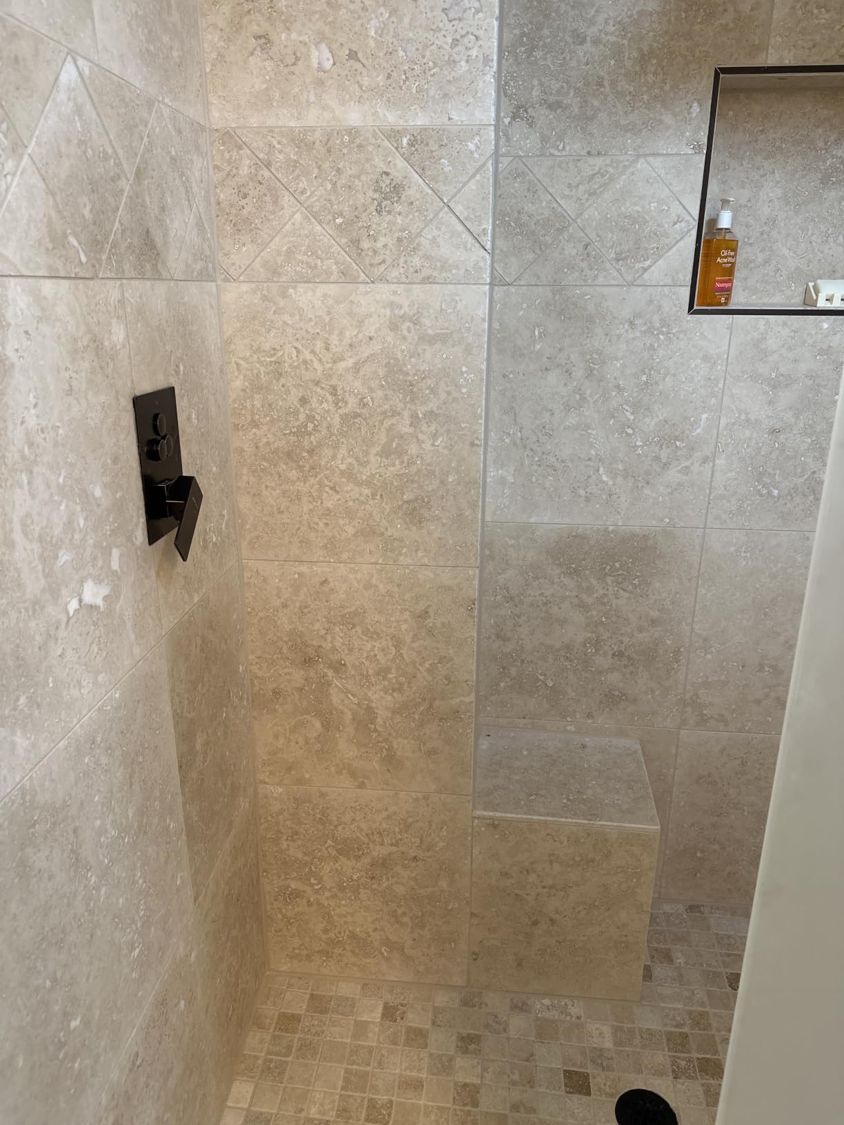 VANFOXLE Shower Faucet Set Matte Black Modern Shower System | Push Button Diverter, 10 Inch Ceiling Mount Rain Head Increased Thick, 6 Inch Side Head, 2-in-1 Handheld Sprayer customer photo 1