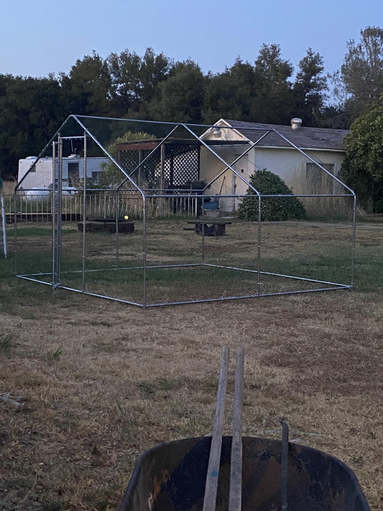 Outvita Chicken Coop, 19.5×10 FT Large Metal Chicken House, Poultry Habitat Cage with Waterproof Cover, Walk-in Chicken Run Pen for Small Animals, Yard, Farm, Patio customer photo 1
