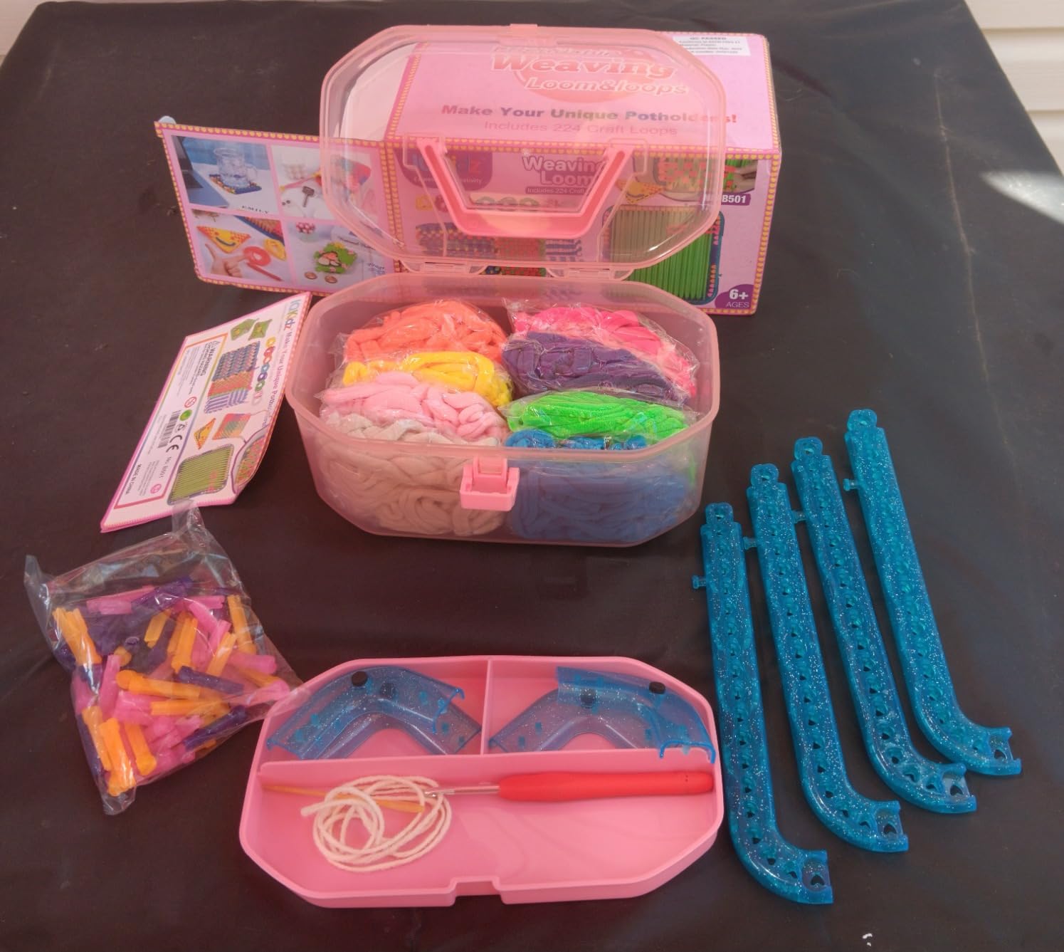 IQKidz Weaving Loom Kit Toys, DIY Arts and Crafts for Kids and Adults, Ideal Gifts for Girls Ages 5 6 7 8-12 13, Easy Potholder Loom Knitting Activity for Beginners, 224 Craft Loops customer photo 2