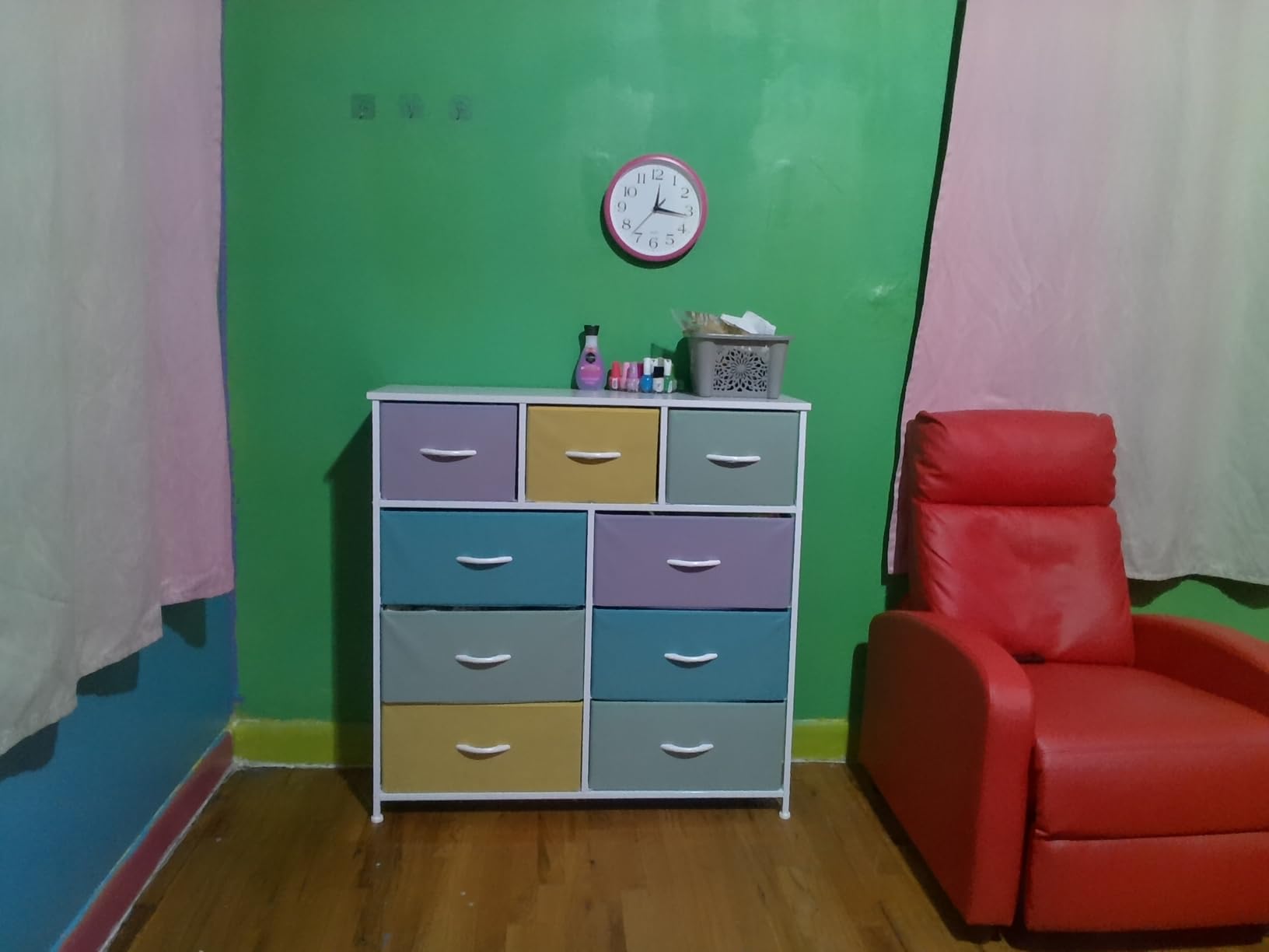 Sorbus Kids Dresser for Bedroom, Fabric Drawers (9 Drawer, Watercolor) customer photo 1