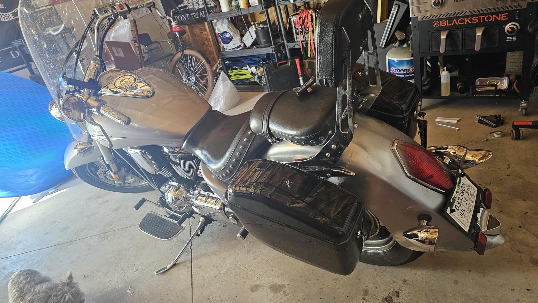 ECOTRIC 45L Motorcycle Hard Saddle Bags W/Lock Compatible with Honda Shadow customer photo 2