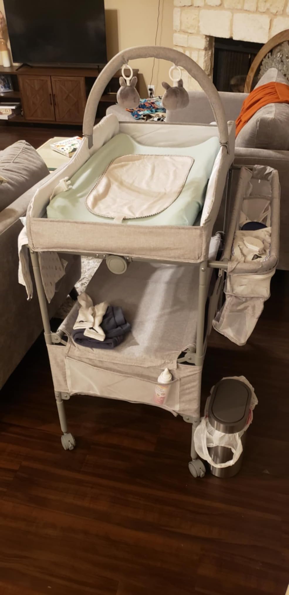 Baby Changing Table, Mobile Folding Diaper Changing Station customer photo 1