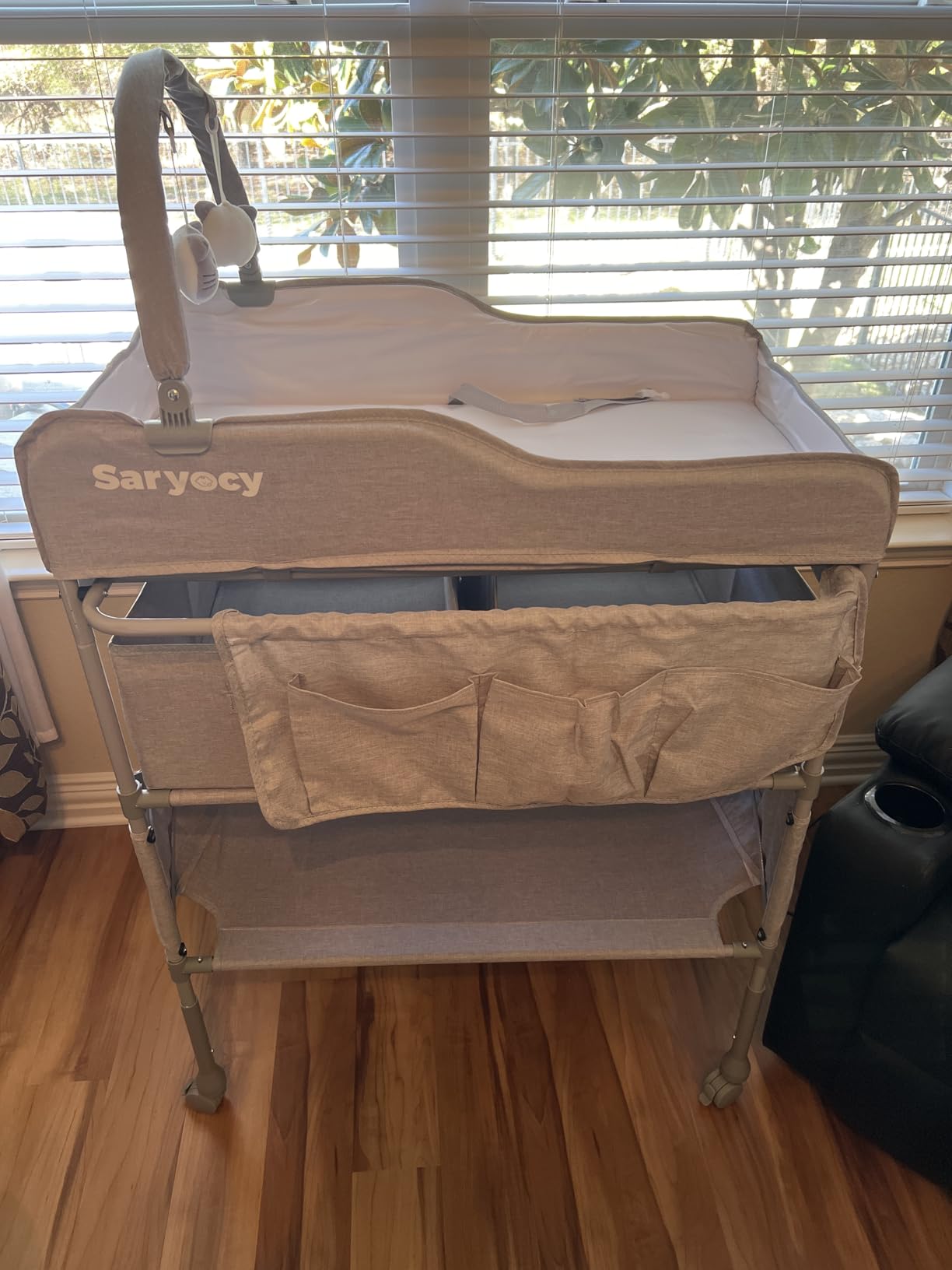 Baby Changing Table, Mobile Folding Diaper Changing Station customer photo 2