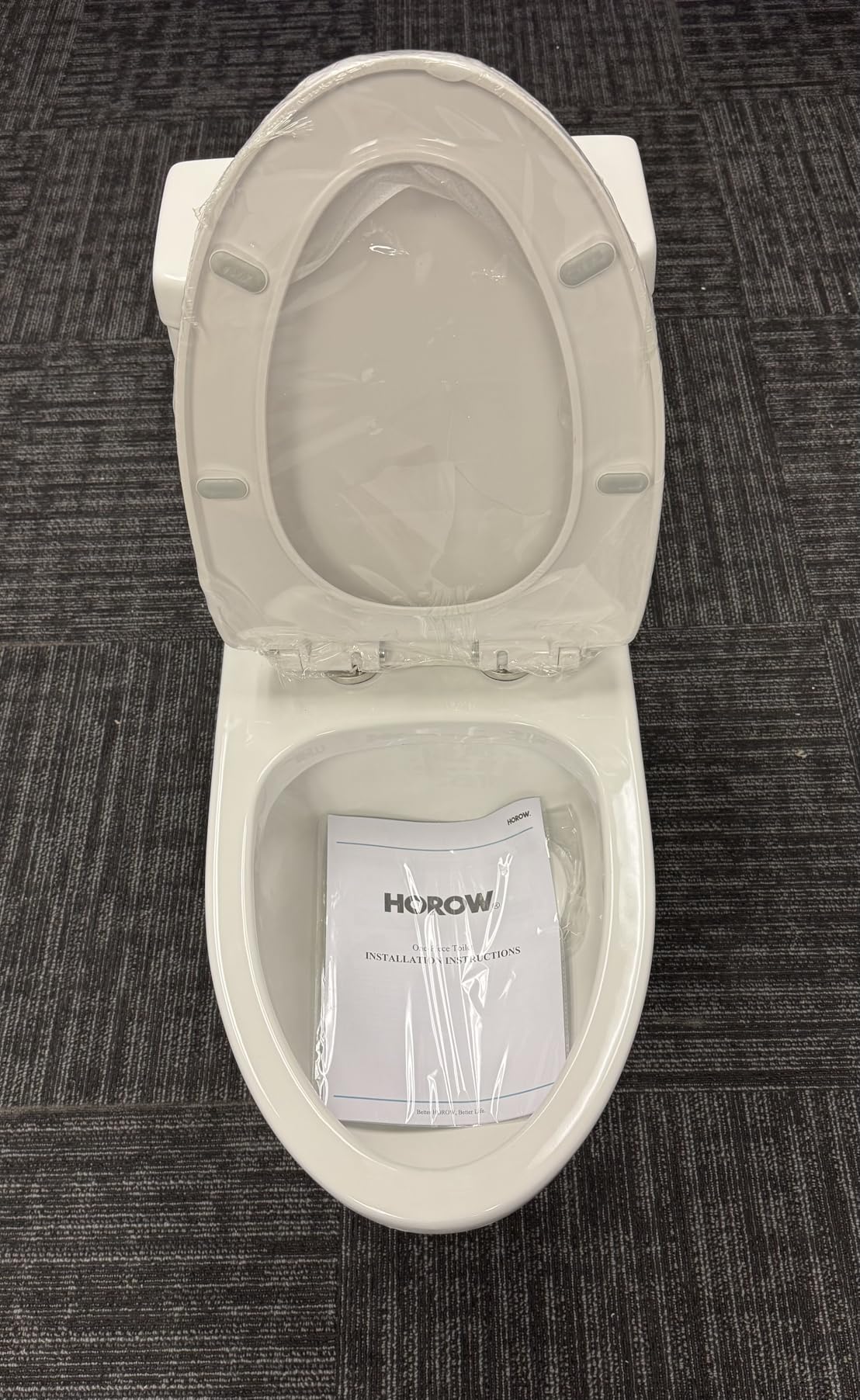 HOROW HR-ST076WD One Piece Toilet, Dual Flush, Compact Skirted Design customer photo 2